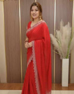 গর্জিয়াস স্টোন শাড়ি ✨ - Image 5