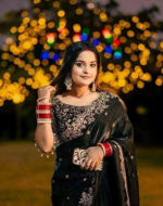 ইন্ডিয়ান জেমিচু ফ্যাব্রিক শাড়ি ✨ - Image 4