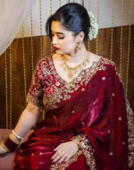 ইন্ডিয়ান জেমিচু ফ্যাব্রিক শাড়ি ✨ - Image 5
